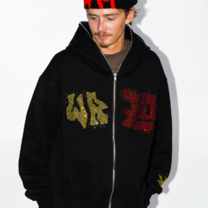 AKWRLD – ZION ZIP HOODIE RHINESTONES
